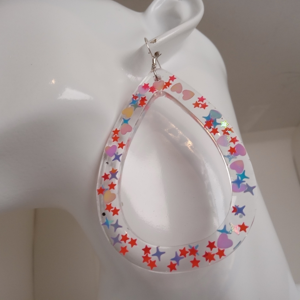 Colorful Teardrop Earrings - Picture 4 of 7